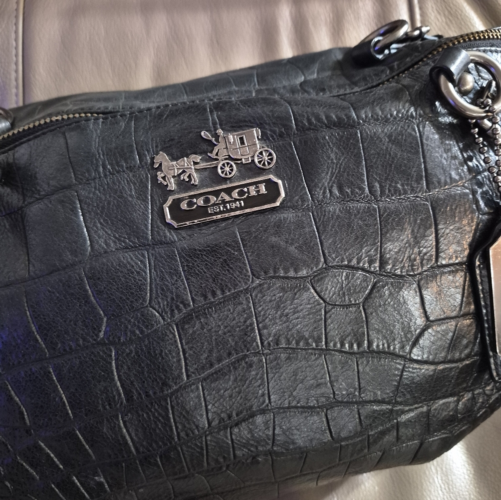 COACH Madison Sophia Croc Embossed Coach "RARE" - Picture 3 of 15